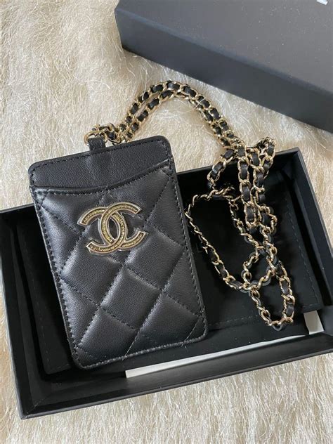 chanel ipad bag|chanel card holder lanyard.